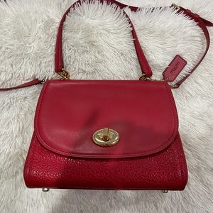Coach Leather Faye Carryall Crossbody Purse